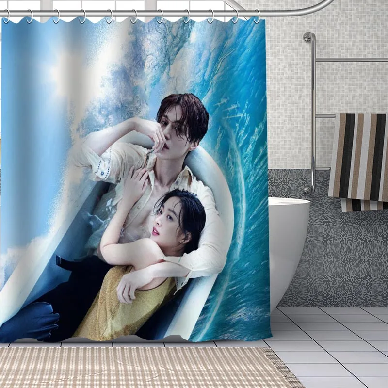 Musife Custom Lee Dong Wook Shower Curtain Waterproof Bathroom Polyester Fabric Bathroom Curtain