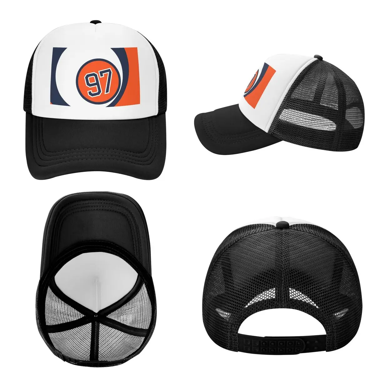 Connor McDavid 97 For Edmonton Oilers Fans (3) Cap Casual Mesh Baseball Caps Adjustable Hat Hip Hop Summer Unisex Baseball Hats