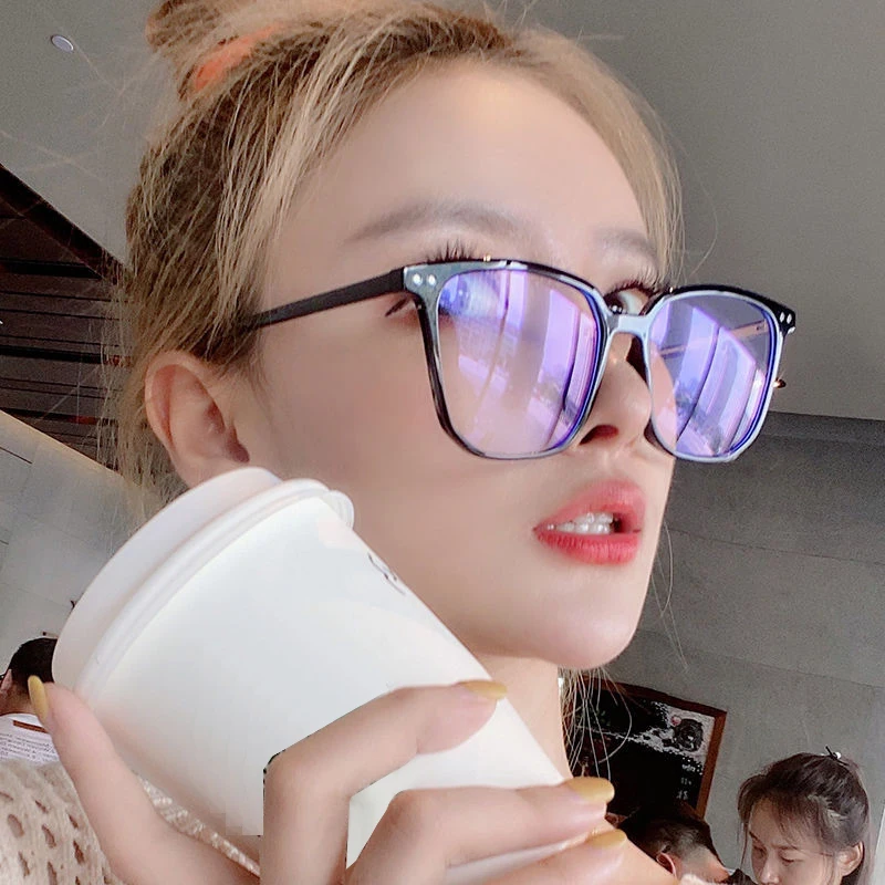 إطار نظارات كمبيوتر شفاف للنساء والرجال مضاد للضوء الأزرق نظارات مربعة تحجب النظارات البصرية