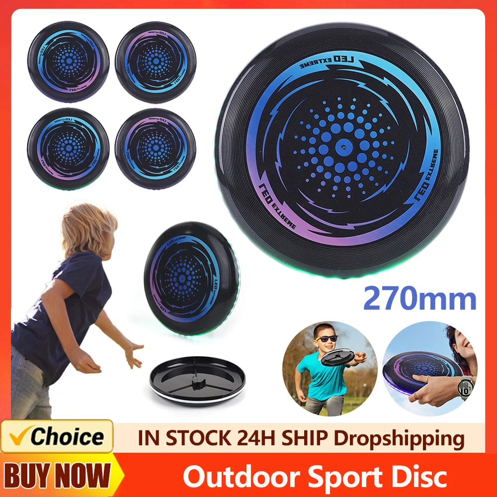 LED Light Up Flying Disc Glow in The Dark Flying Disc Ultimate Brightness Glowing Disc Golf 49 LEDs for Outdoor Sports