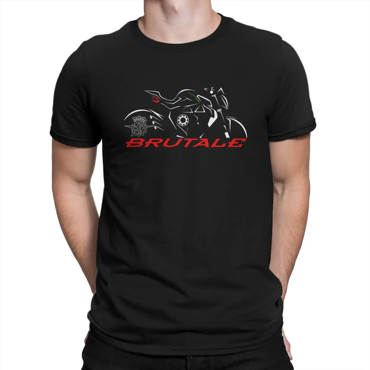 Agusta Brutale Men TShirt Agusta Crewneck Short Sleeve Fabric T Shirt Humor High Quality Birthday Gifts