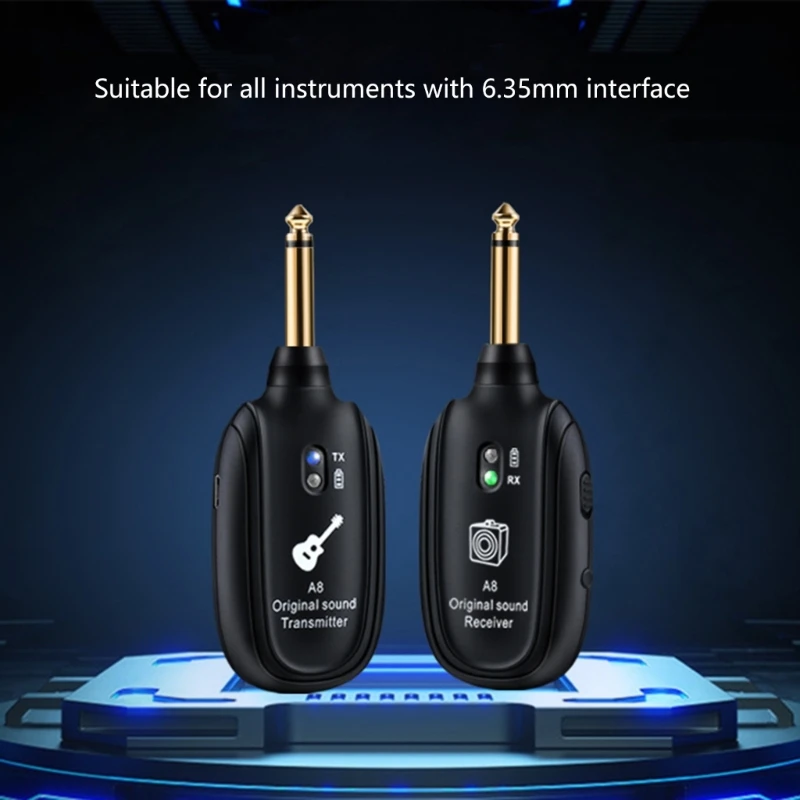 Guitar Bass Wireless Transmitter Receiver 4Hs Runtime Wireless Guitar Systems Rechargeable Digital Guitar Bass DropShipping