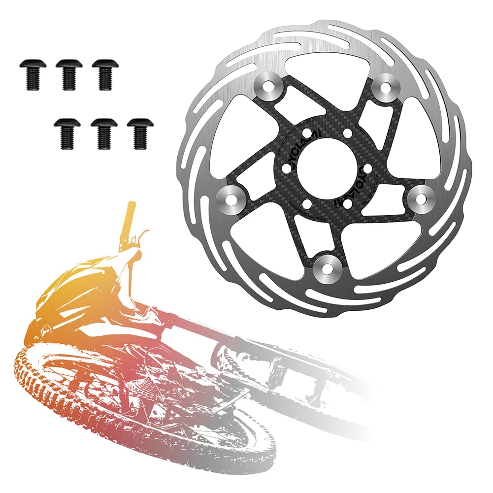 160/180 مللي متر دراجة الفرامل الدوار 6 ثقوب دراجة مكبح قرصي الدوار ألياف الكربون الطريق دراجة مركز قفل القرص الدراجات أقراص أجزاء #4