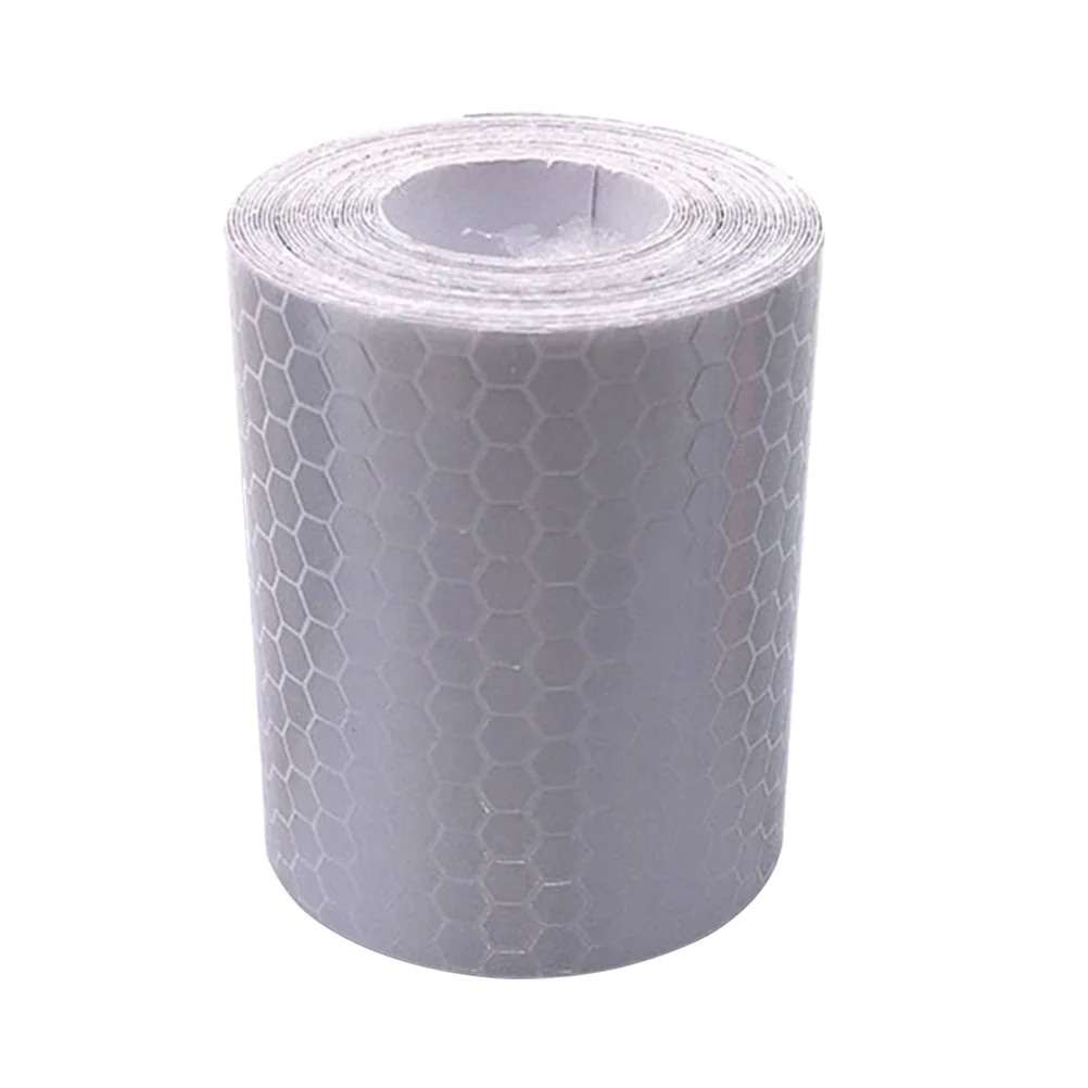 

4Pcs Reflective Safety Tape Honeycomb Pattern Ultra PVC Self-Adhesive Waterproof Night Visibility Vehicle Trailer Truck Warning