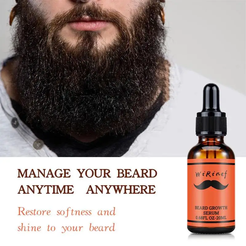 Men Beard Growth Oil Fast Beard Growth Enhancer Thicker Oil 100% Natural Hair Growth Nourishing Beard Care Product