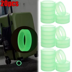 4-20Pcs Luminous Luggage Wheels Protector Silicone Noise Wheels Guard Cover Luggage Accessories Suitcase Wheels Protection Cover