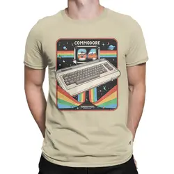 Commodore 64 Advanced Home Computer Men's T Shirt Vintage Tee Shirt Short Sleeve Crewneck T-Shirt Pure Cotton Graphic Tops