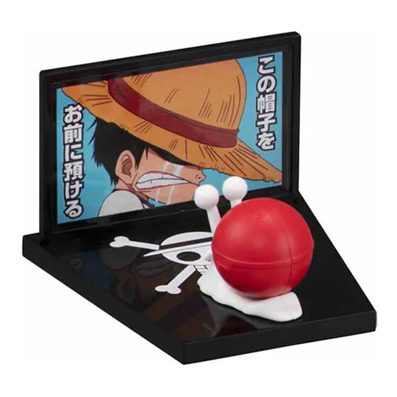 BANDAI One Piece Solon Luffy Mini Phone Kawaii Gashapon Figure Cute Capsule Toys Anime Figurine Doll Accessories Gift