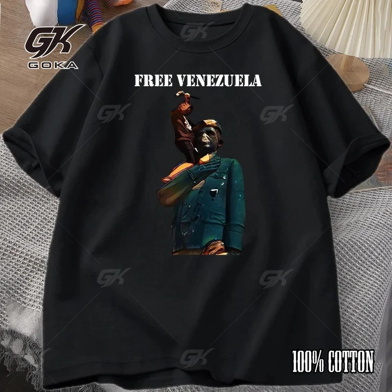 فنزويلا 2025 تي شيرت الرجال النساء القطن TshirtShort كم مطبوعة الجرافيك تي شيرت الشارع الشهير عادية تيز ملابس رجالي