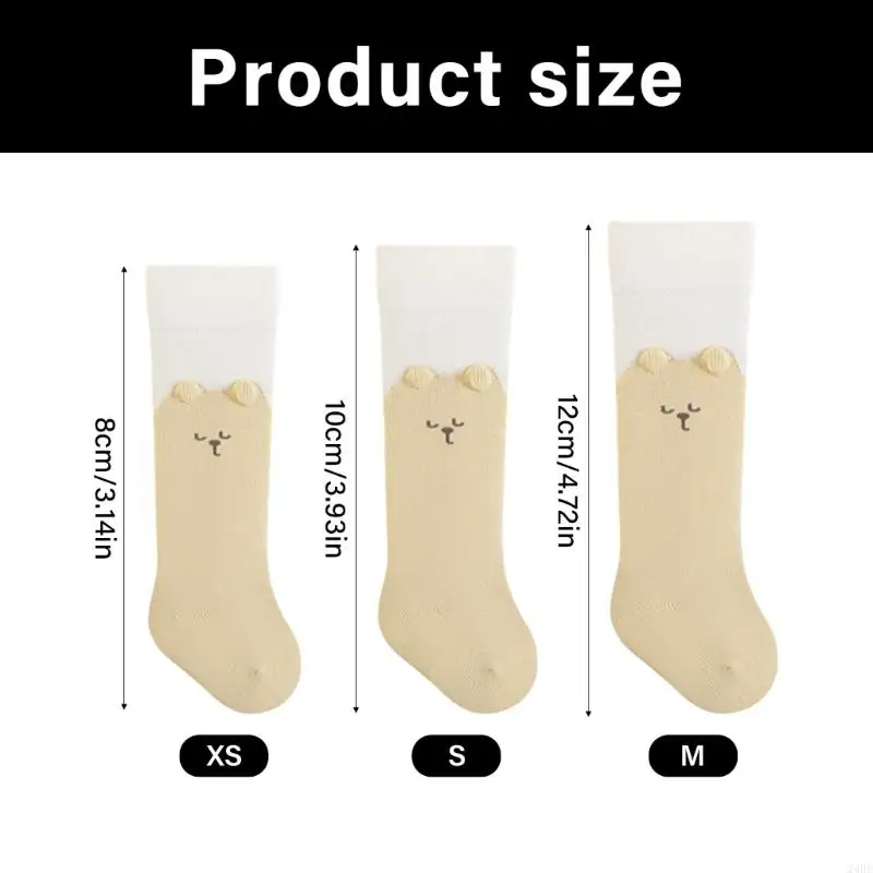 سريعة الجافة بتمشيط القطن الاطفال عالية الجوارب نونسليب مطاطا أعلى جوارب للنشاط في الهواء الطلق ارتداء اليومي 3 زوج 24BE