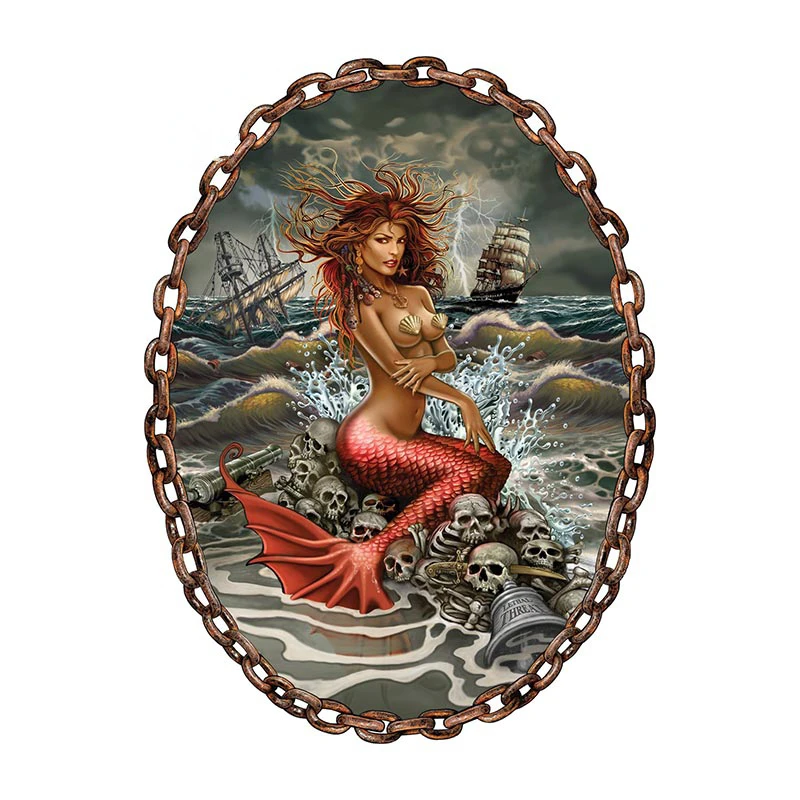 

Stormy Pin Up Girl Mermaid Decal Vintage Car Sticker Window Trunk Toolbox Decoration Rusty Car Styling