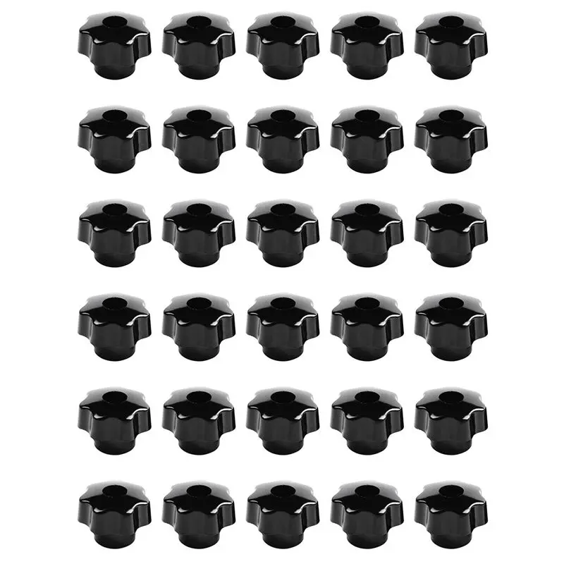 

ABUL-30 Pieces Black Star Grip Knobs, Female Thread Diameter 8Mm, Head Diameter 40Mm