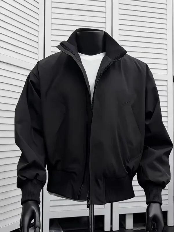 

Cleanfit Bla ort Спецодежда Jaet Мужская американская футболка с воротником-стойкой Бейсбольный бомбер Pilot Jaet Свободный крой из полиэстера...