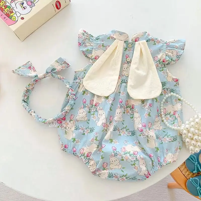 

Baby Clothes Summer Newborn Bags Fart Baby Girl Jumpsuit Thin Sleeveless Princess Super Cute and Sweet Romper