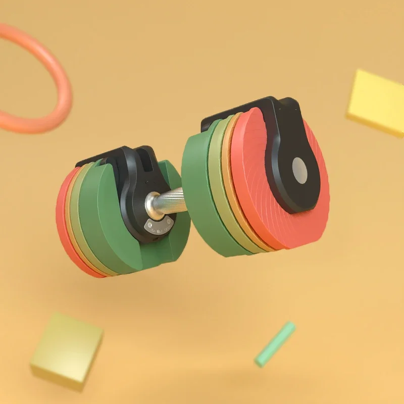 مجموعة دمبلز TEZEW EM قابلة للتعديل للياقة البدنية ، الطاقة ، رفع الأثقال ، بسرعة ، أوتوماتيكي ، 50 رطل #5