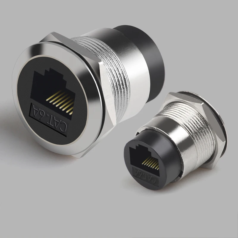 RJ45 to RJ45 Adapter RJ45 Panel Mount Connector, CAT6 Ethernet LAN Pass Through Coupler, Female to Female