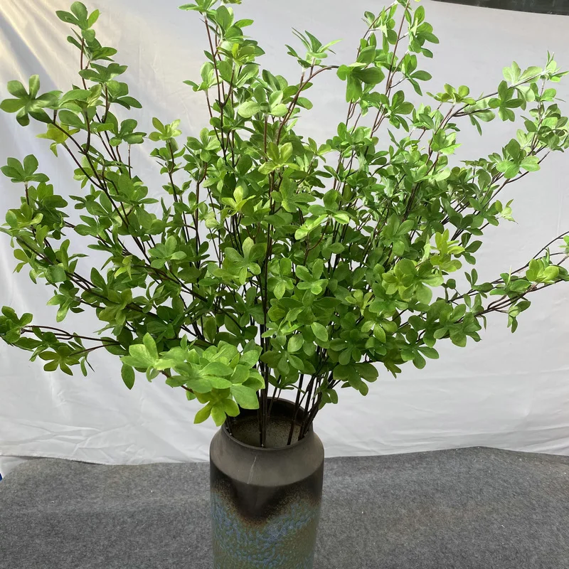 Artificial Enkianthus Perulatus 5 Fork Simulation Green Plant Indoor Decoration Wedding Decoration Flowers Home Decoration