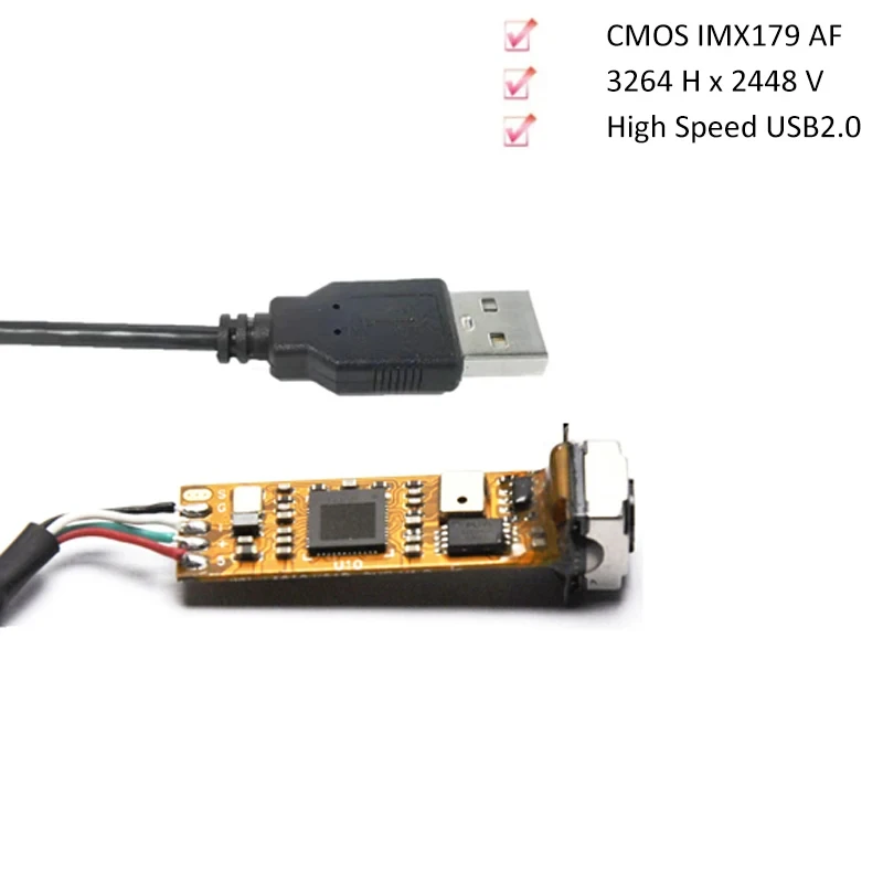 Módulo de cámara USB endoscópica Autofocus, dispositivo médico de inspección Industrial 8MP HD CMOS IMX179 unidades por