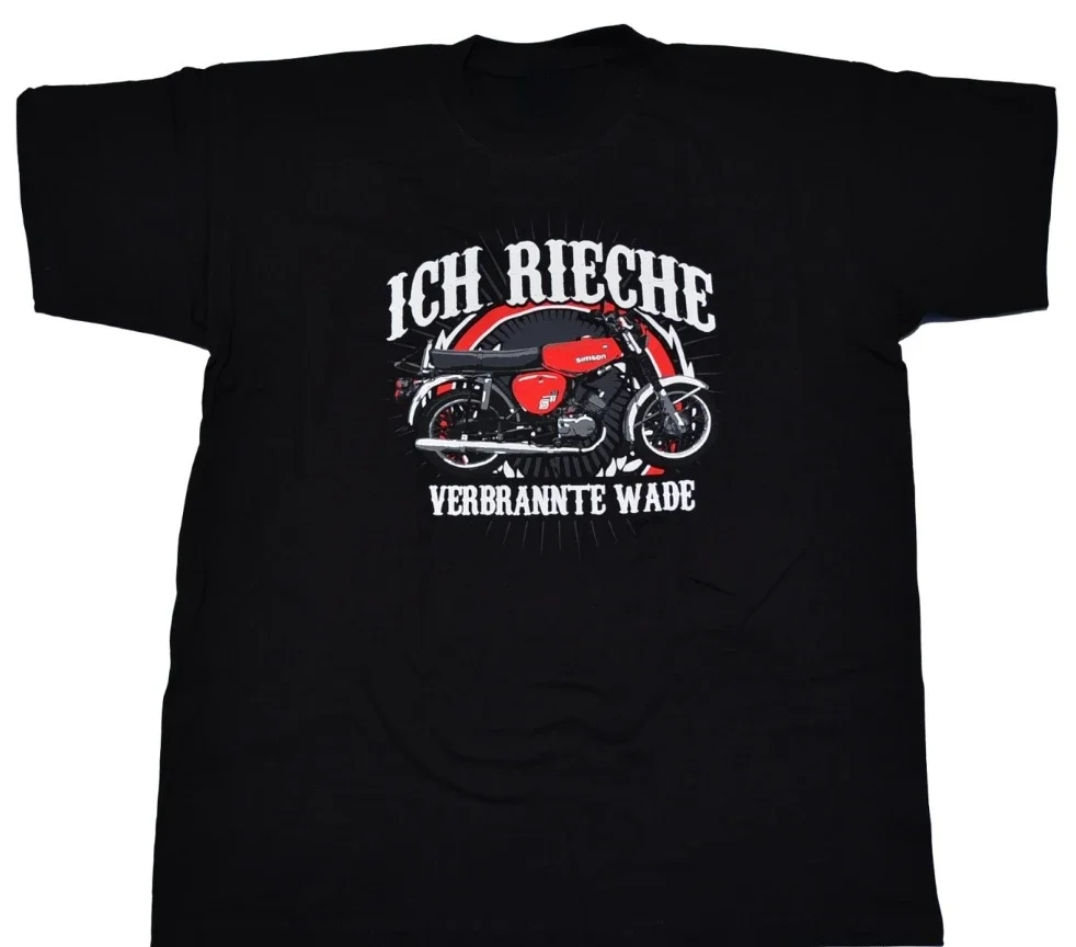 Ich Rieche Verbr фило Wade. Мотоциклетная футболка Simson Suhl Mokick S51. Мужская футболка премиум-класса из хлопка с коротким рукавом и круглым вырезом, новинка S-3XL