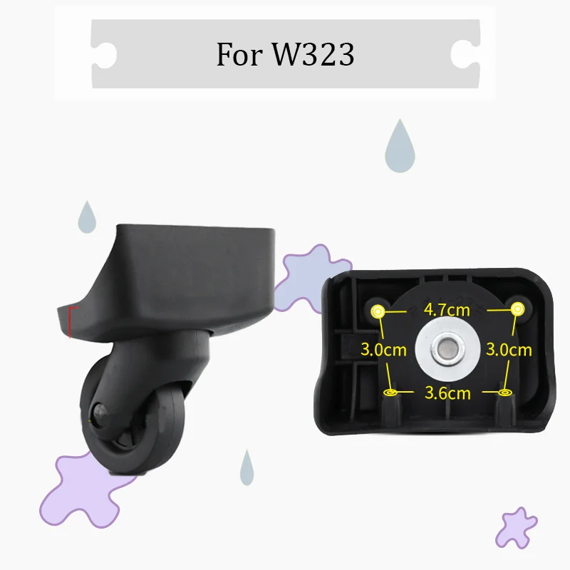 

For W323 Durable Luggage Wheel Replacement—Easy-Install Universal 360° Swivel Wheel Fits Most Suitcases