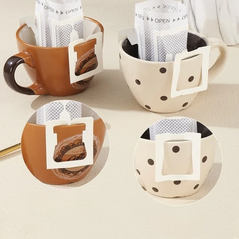 50/100pcs Portable Disposable Coffee Filter Bags - Easy-to-Use Hanging Ear Drip Design, Leakproof & Durable for Home, Travel
