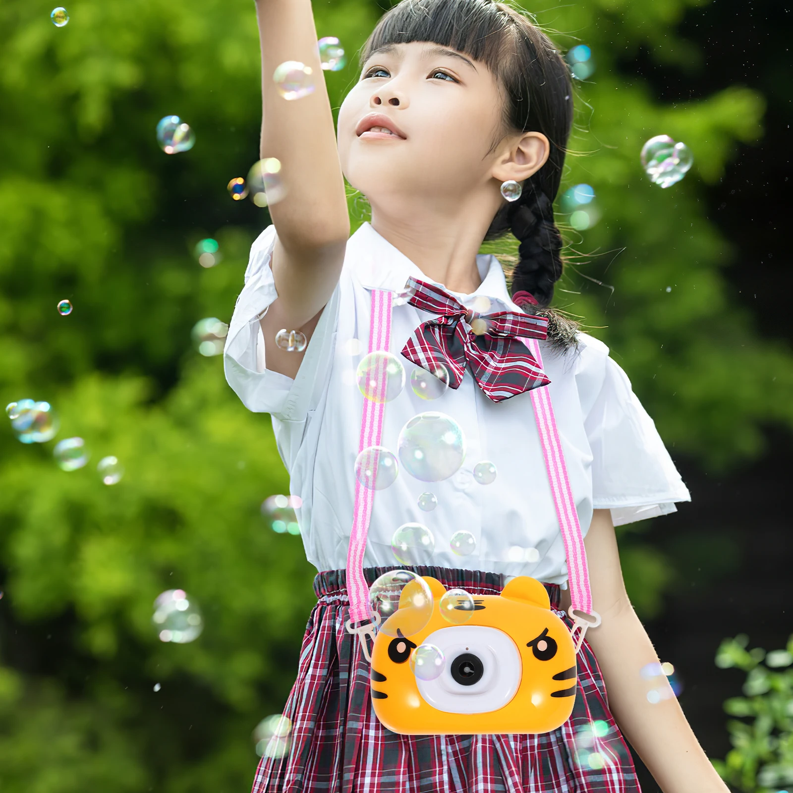 

Electric Maker Camera With Light Music Automatic Bubble Blower Romantic Fun Gift For Kids Children Boys Girls Party Outdoor