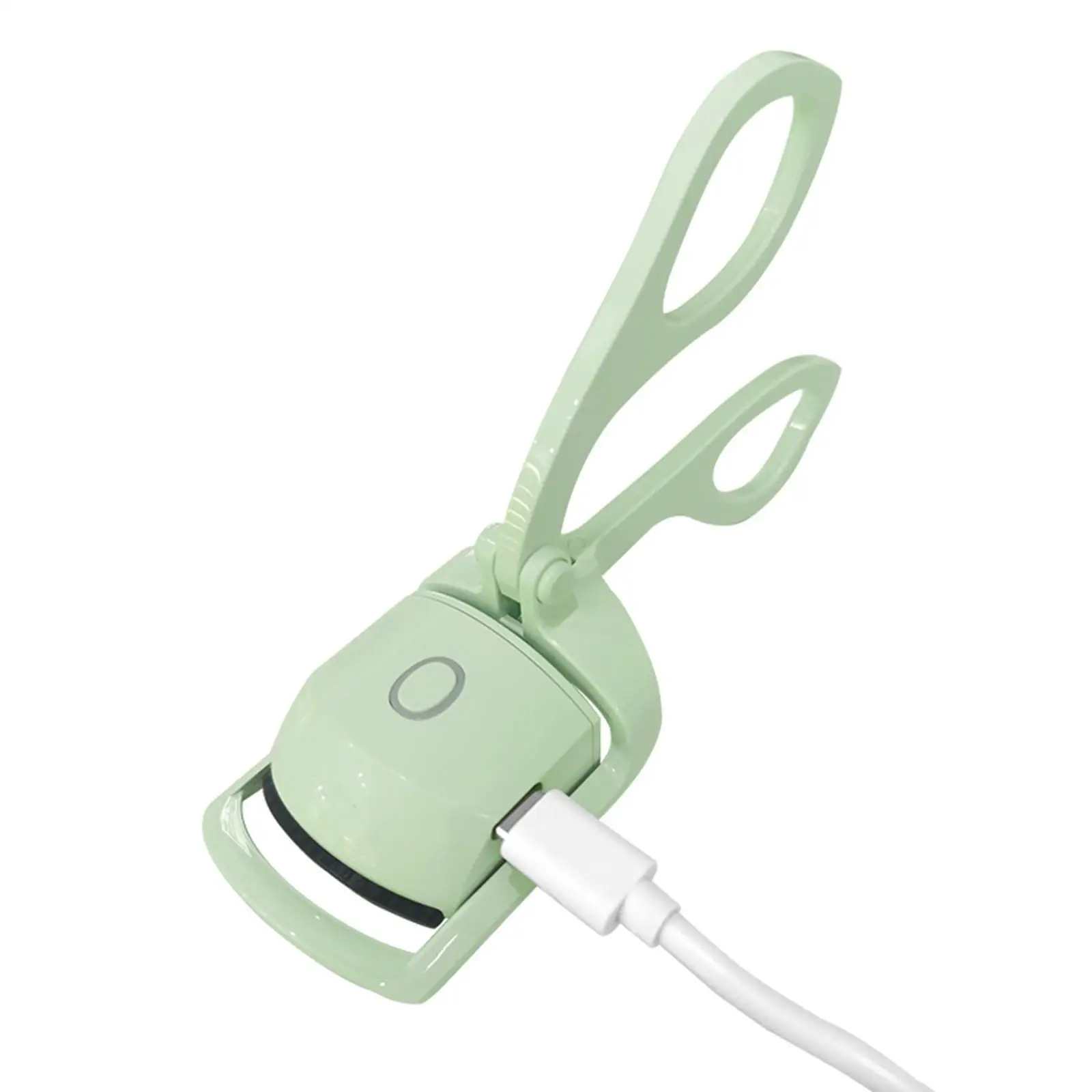 Travel Heated Eyelash Curler Rechargeable with Silicone Pad for Women