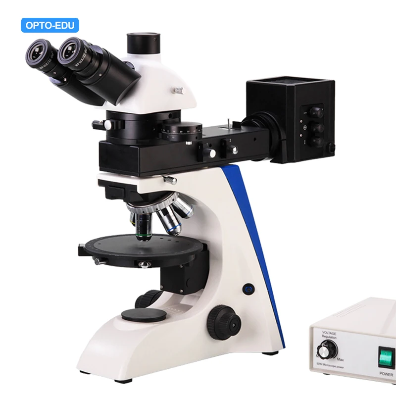 OPTO-EDU A15.2601-RT Reflect Light Trinocular Professional Polarizing Microscope