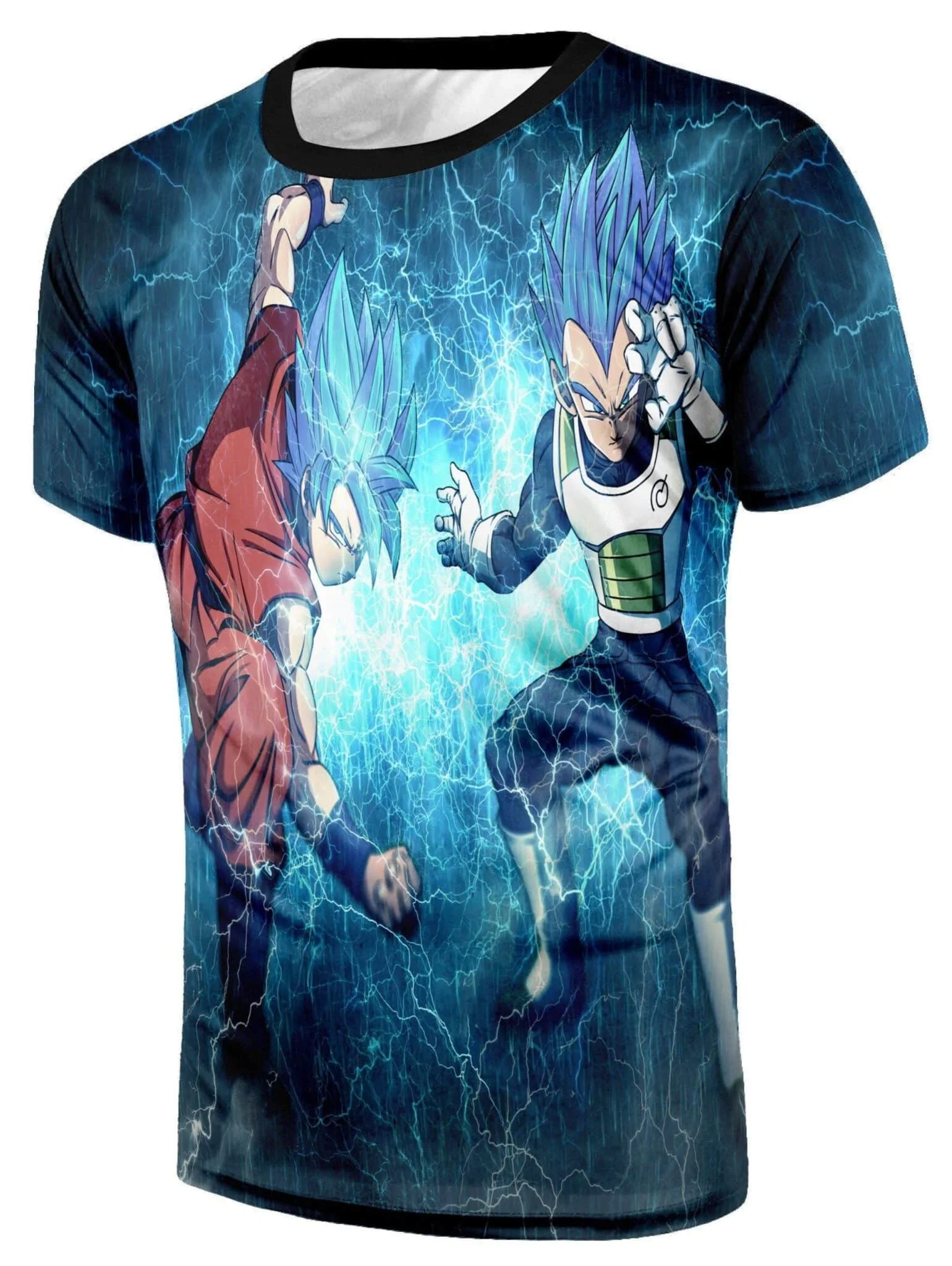 

Japanese Anime Dragon Ball Z Printed Super Goku Vegeta Super Saiyan Thunder Power Cool T-Shirt Kids Adults Cosplay Tops Clothing