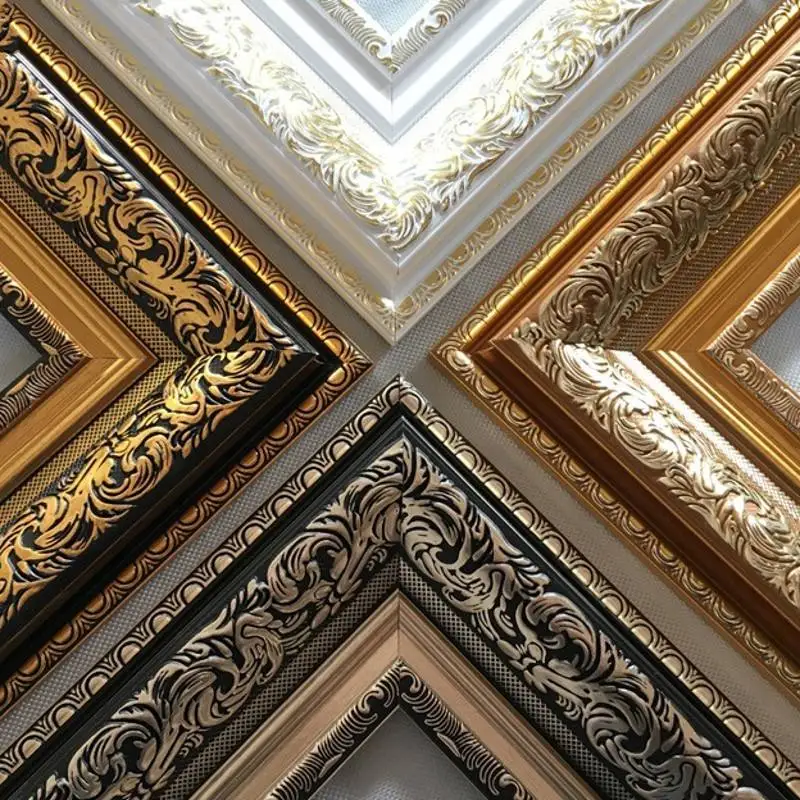 

Hot Sale Customized Luxury PS Oil Painting Frame Strip Plastic Decoration Photo Styling and Still Life Pattern