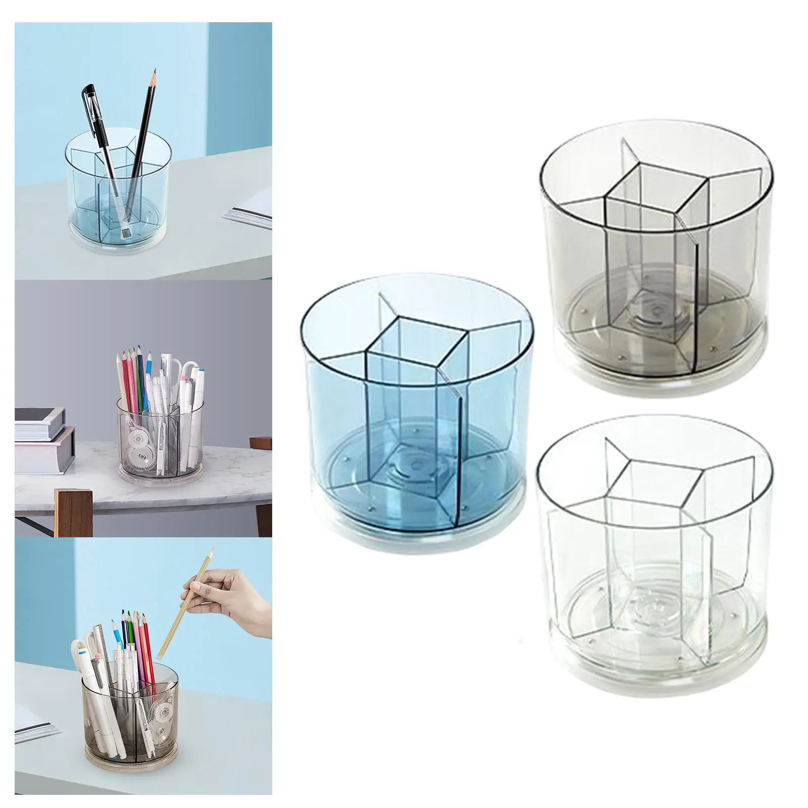 Makeup Brushes Holder Container Storage Box for Office Countertop Eyeliners