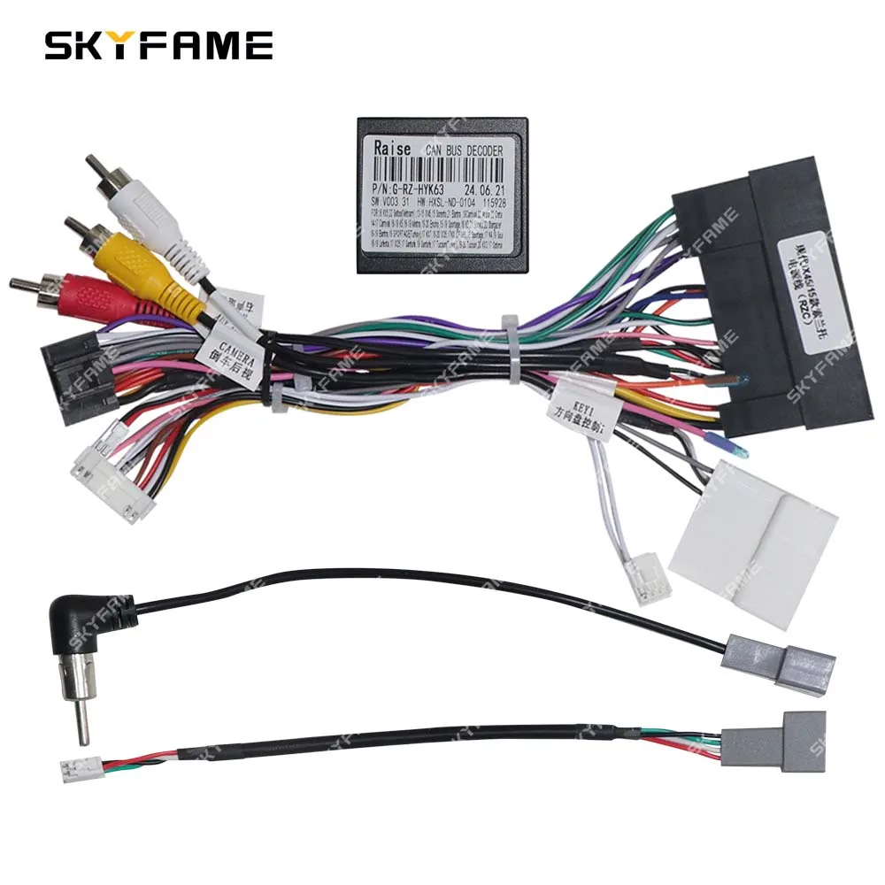 SKYFAME-adaptador de cablagem de carro, Canbus Box, rádio Android, cabo de alimentação para KIA Sorento, IX45, Tucson, IX35, G-RZ-HYK63, RZ-HYK13