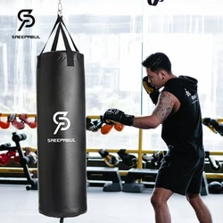Premium Synthetic Leather Punching Bag Shell Sandbag Muay Boxer Training Hanging Kick Fitness Muscle MMA Boxing Heavybags