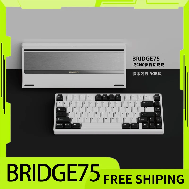 

Sc Bridge75 Keyboard Wireless Mechanical Aluminium Tri Mode Rgb Keyboard Customized Linear Magnetic Switch Hot Swap Keyboard