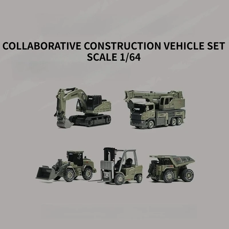 1/64 Scale RC Construction Vehicle Series Electric Toy Gift Set Mini Collectible Model for Adult RC Hobby Enthusiasts