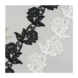 1yds high quality water Embroidery Rose Flower lace handmade DIY pocket collar felt picture frame decorative f