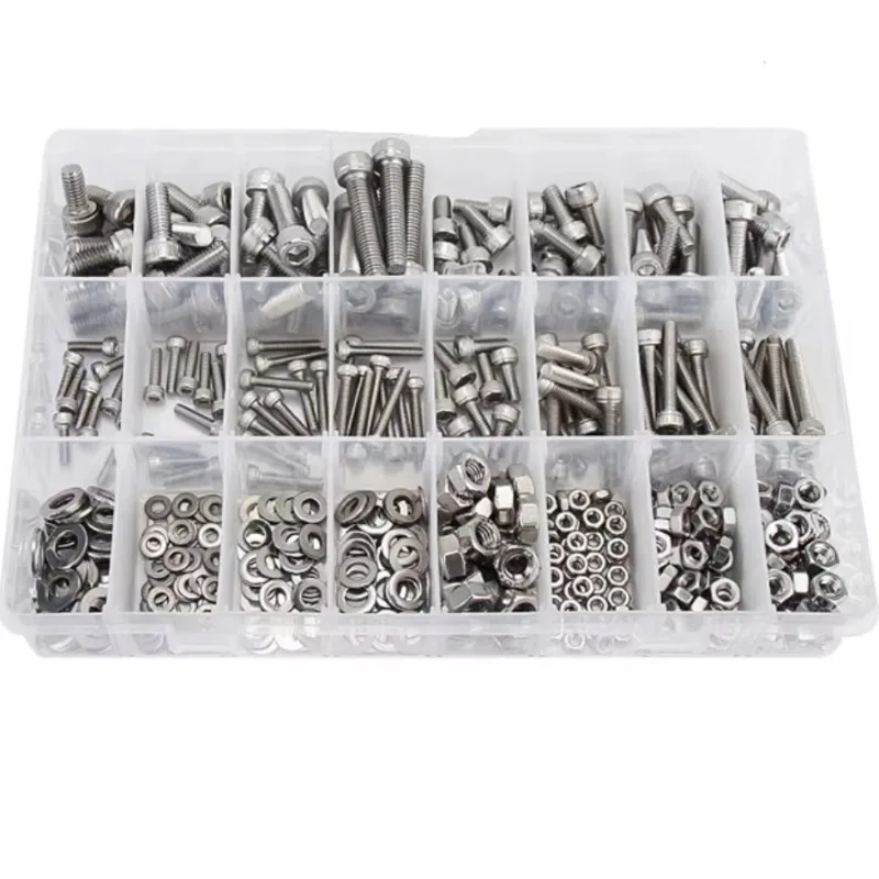 Portable DIY Hardware Kits Customizable Bolts Screw Fasteners Industrial Tool Kits Assorted Fasteners Toolbox Kits