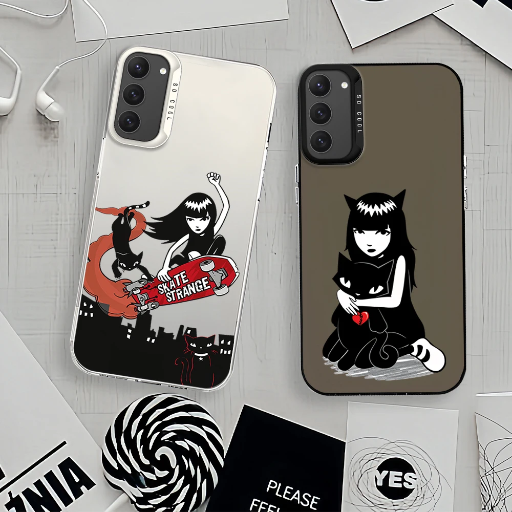 E-Emily The Stranges Funda-Phone Case for  For Samsung Galaxy S24 S23 S22 S21 S20 FE Ultra Plus 4G 5G  Fall Matte