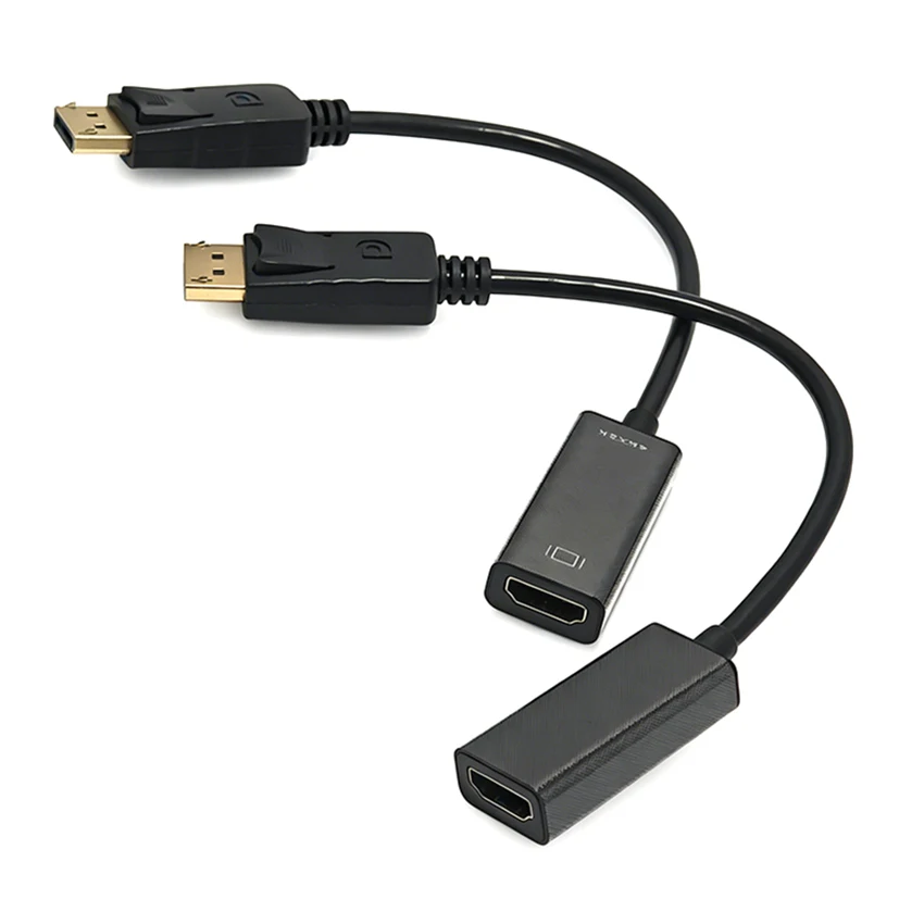 DP to HDMI Adapter Converter 4K/1080P Male to Female DisplayPort to HDMI-Compatible Video Audio Cable for PC TV Laptop 20cm