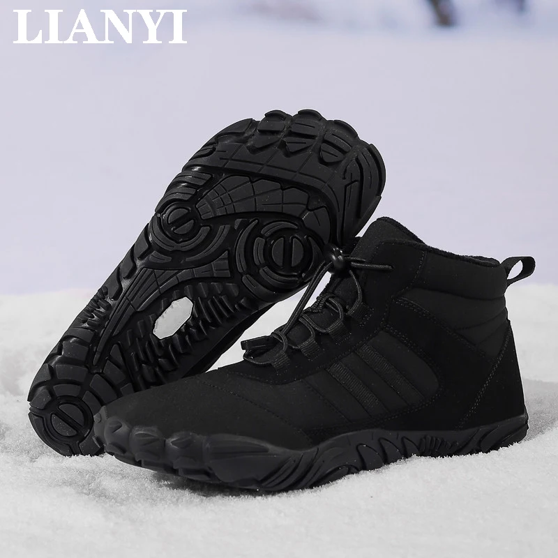 

LIANYI New Warm Cotton Casual Shoes Lightweight And Warm ankle Boots Winter Outdoor Men's Casual Fashion Sports Hiking Shoes