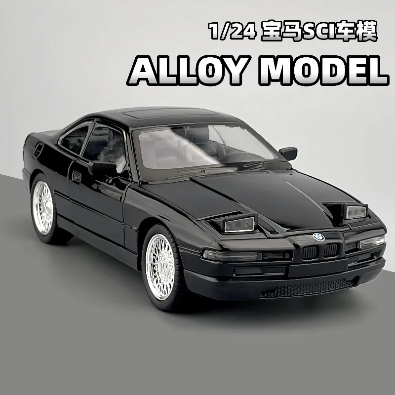 1:24 BMW 850 CSI E31 GT Supercar Alloy Metal Diecast Model Car Home Trendy & Desktop Display Ornament Birthday Gifts For Boy Toy