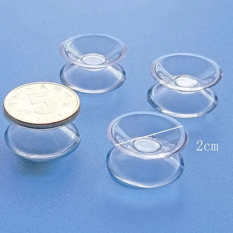 30/5PCS Clear Double Sided Suction Cup 20/30/35mm Oxygen Tube Fixed Sucker Pads Glass Car Window Kitchen Table Top Spacer Holder