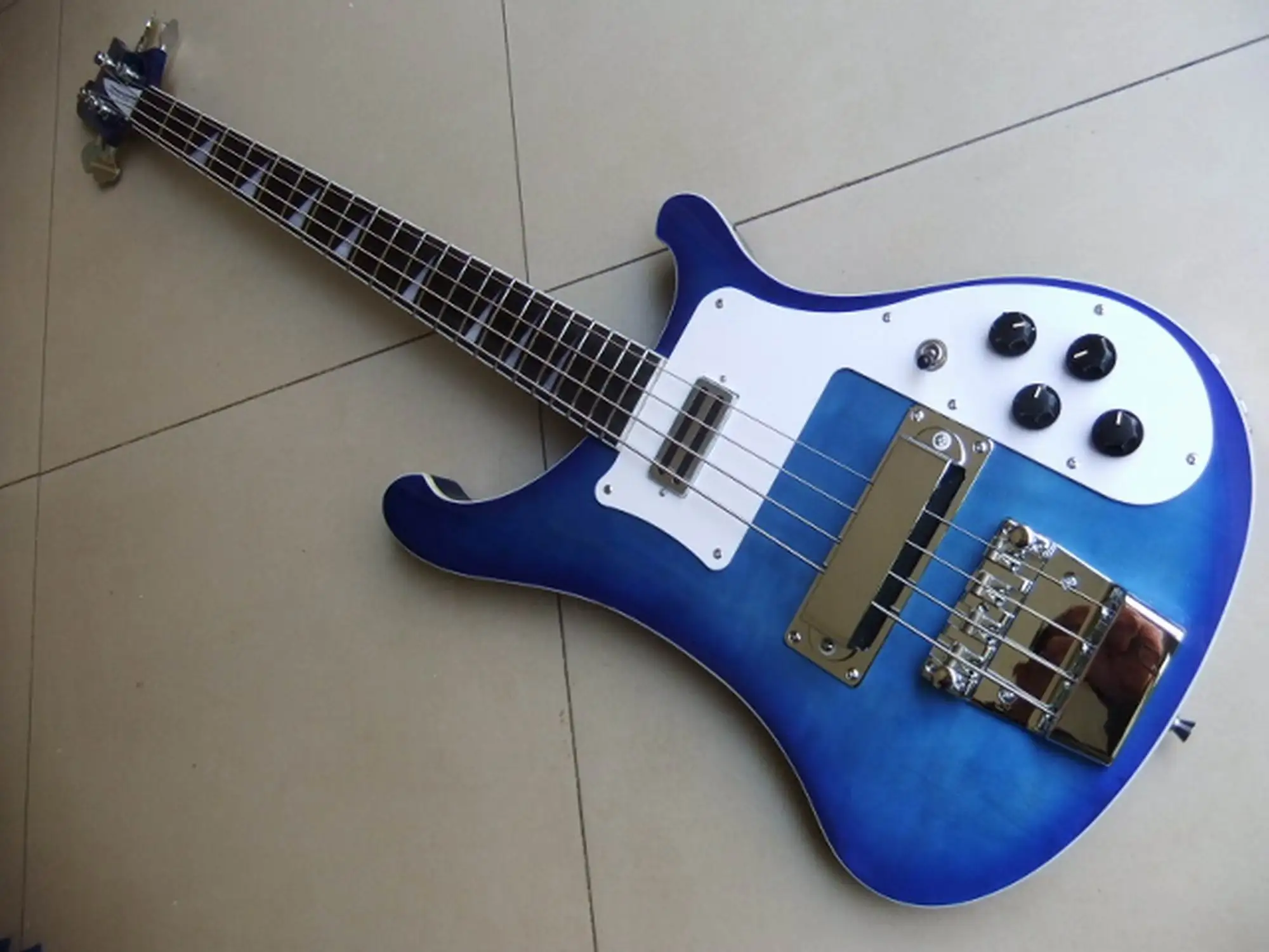 New Arrive Rickenbacker 4003 4 String Electric Bass Guitar Double Jack In Blue Burst Top Quality Free Shipping 111005