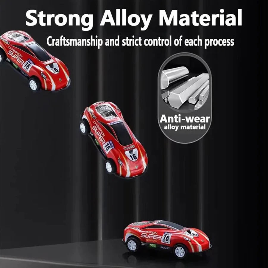 50/60 Stuks Mini Legering Model Auto Met Opbergdoos Gegoten Auto Speelgoed Sliding Racing Model Traagheidsauto Opbergdoos set Kind