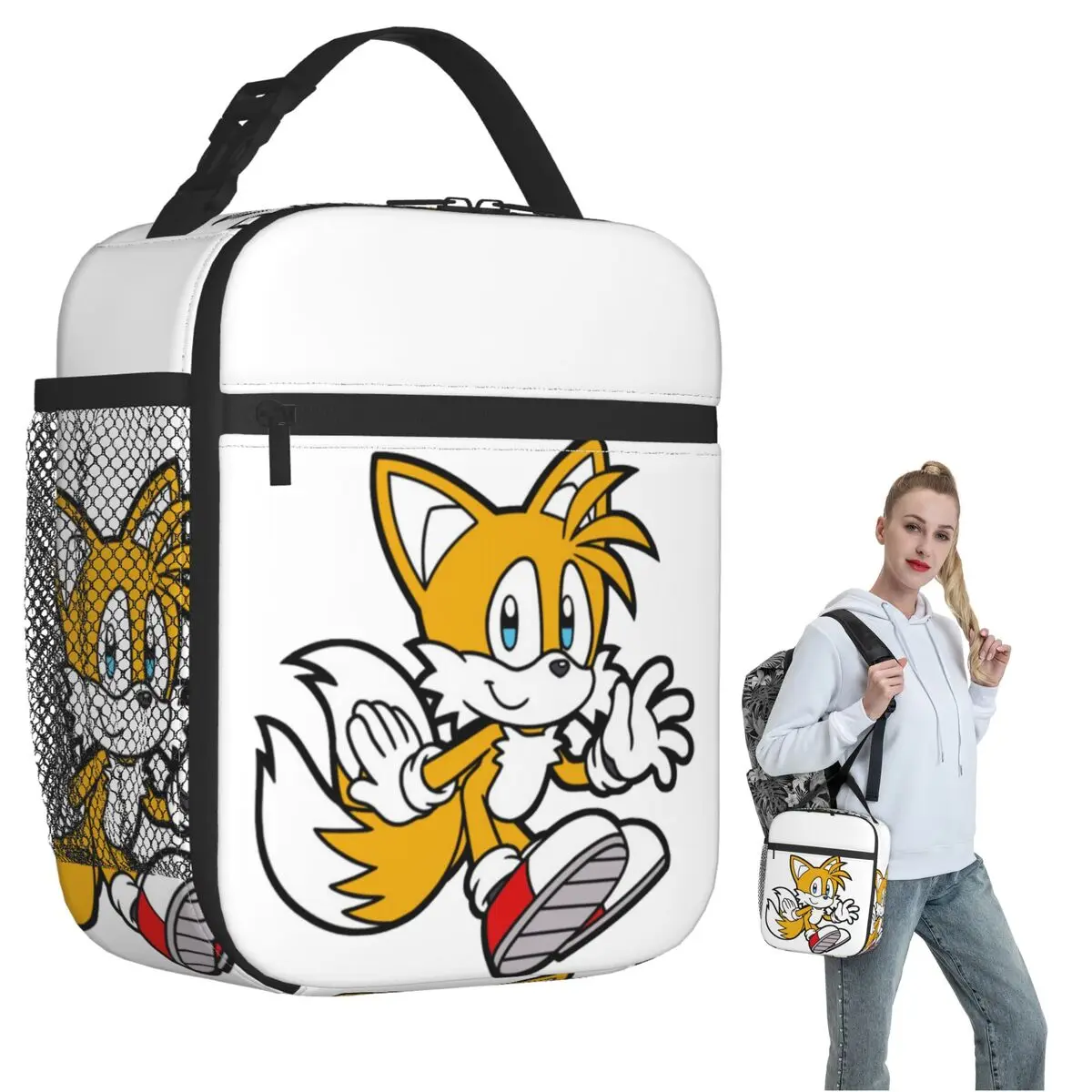 

Изолированная сумка для обеда Miles Tails Prower для женщин и детей, герметичные коробки для еды, термосумка для ланча
