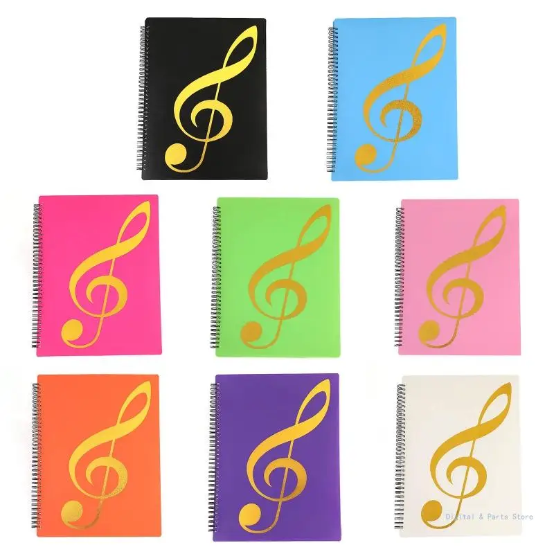 M17F เพลง Binder แผ่นเพลงโฟลเดอร์เกลียวแฟ้มโฟลเดอร์เอกสาร 40 หน้าสำหรับผู้หญิงผู้ชายนักเรียนโรงเรียน office Home