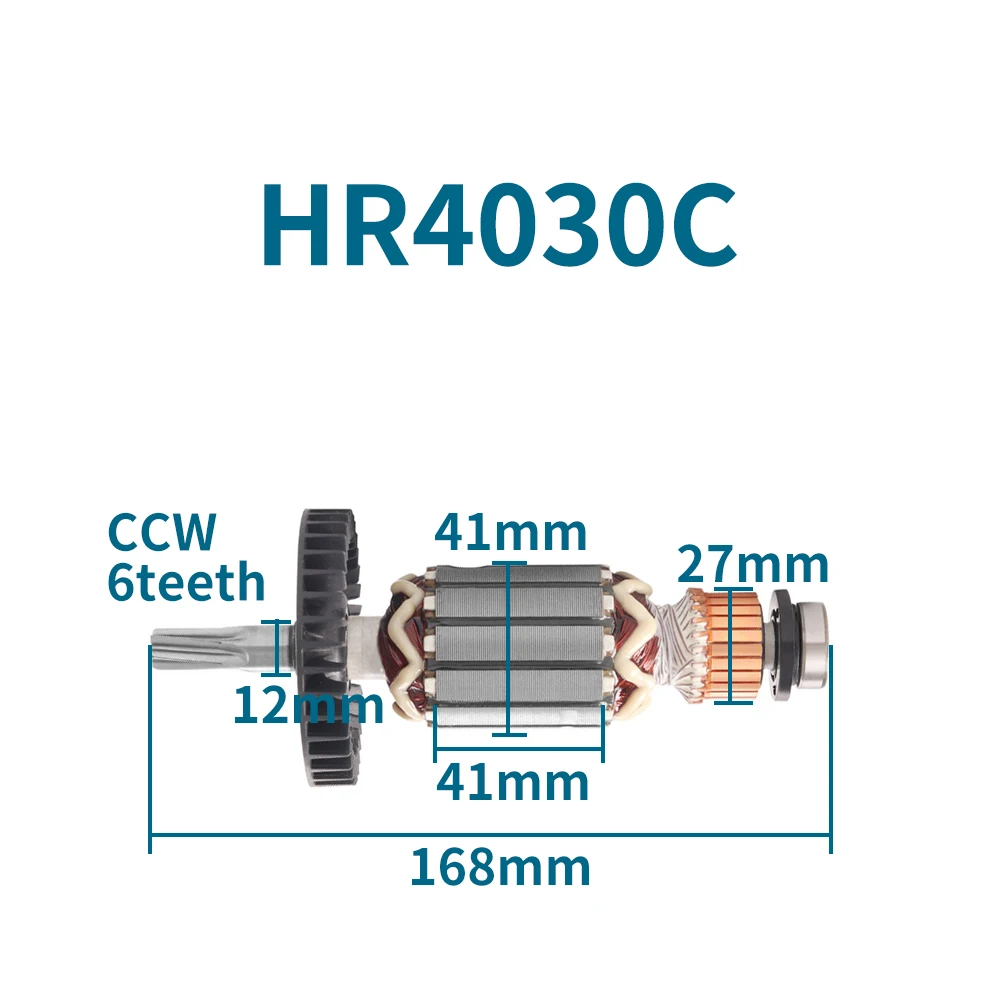 AC220-240V armature for Makita HR4030C HR 4030C electric hammer rotor anchor motor parts replacement