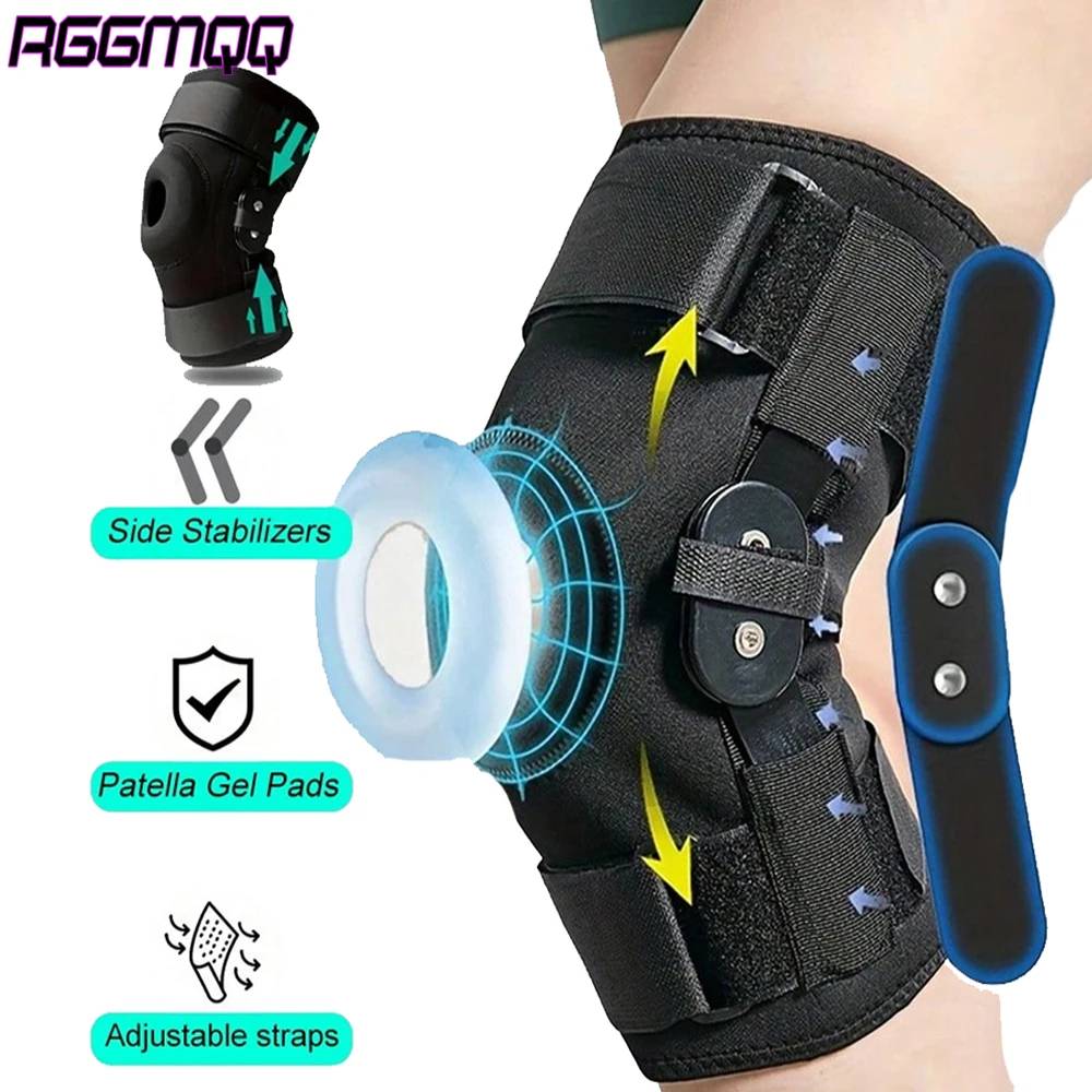 

1 шт. шарнирный наколенник, поддержка пателлы со съемными двухсторонними стабилизаторами, поддержка колена для разрыва мениска, артрита, женщин и мужчин