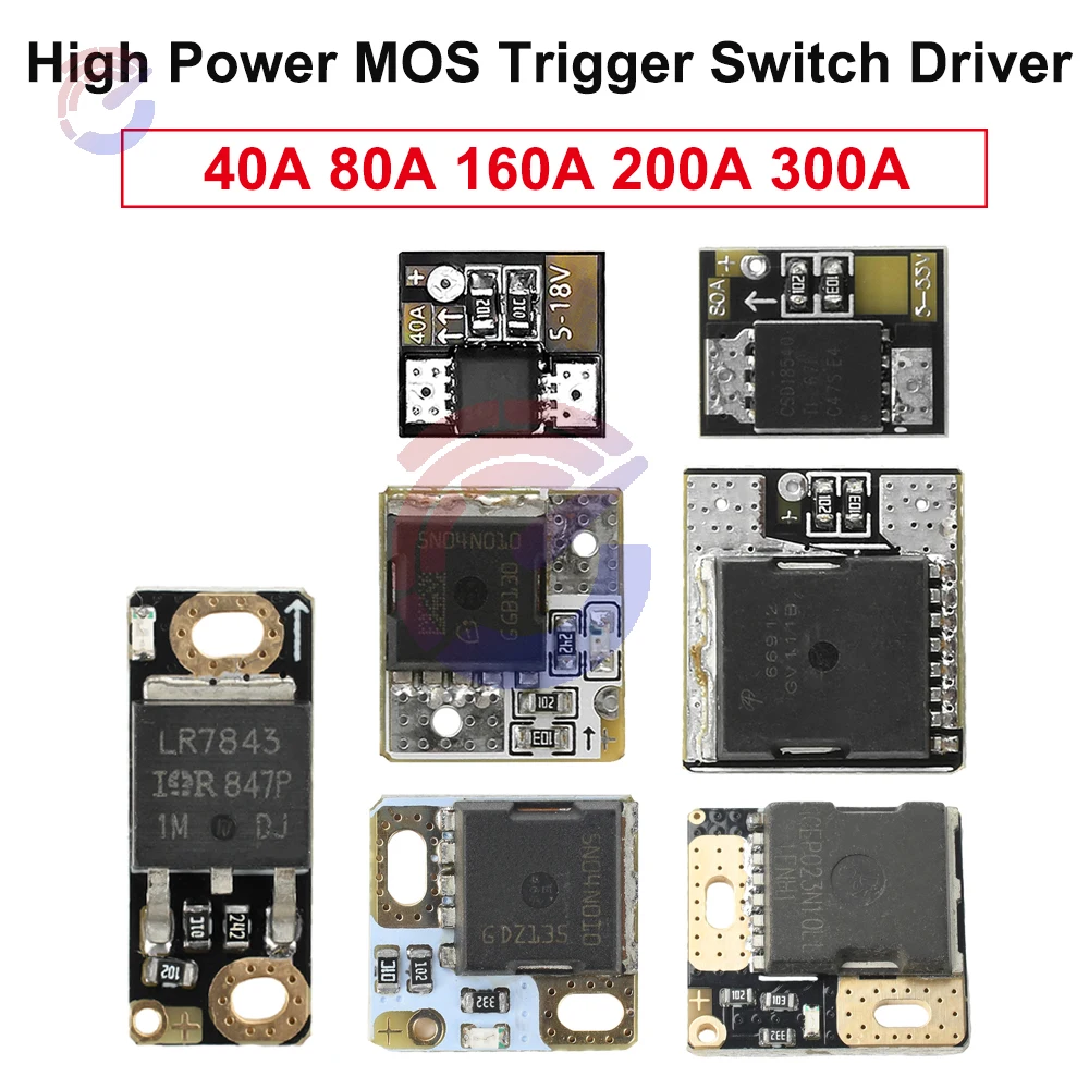 40A 80A 160A 200A 300A High Power MOS Trigger Switch Driver Module Field Effect Tube PWM Regulation Electronic Switch Control