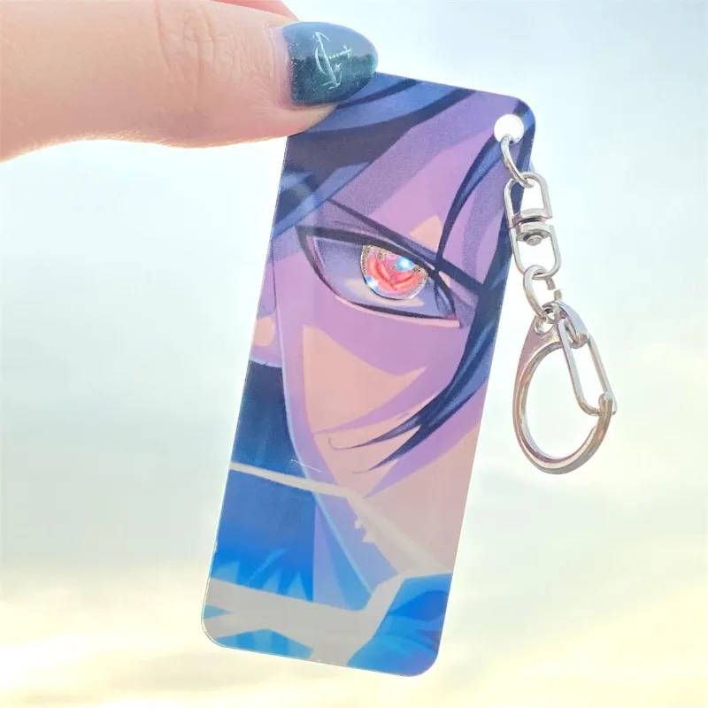Naruto Series Keychains Pupil Translucency Card Pendants Anime Sasuke Transparent Card Key Chains Backpack Decorative Birthday